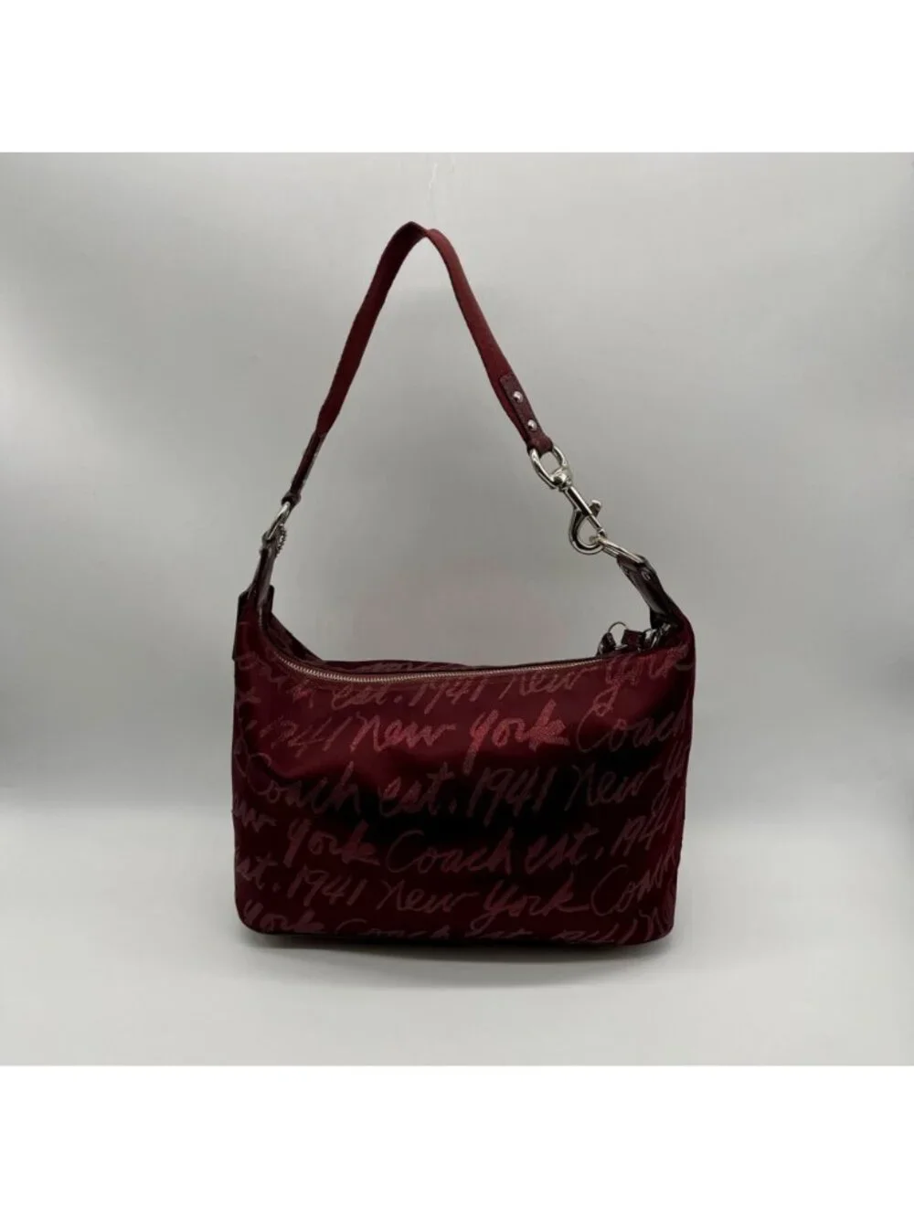 Coach Purple Poppy Lurex Signature F17472 Hobo Bag - Picture 2 of 14